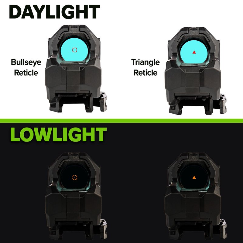 Meprolight Mepro M22 Self-Illuminated Reflex Sight, 3.5/40 MOA Bullseye, Amber Reticle, Fiber-Optic & Tritium, Night Vision Compatible, Rugged Design (56223200)