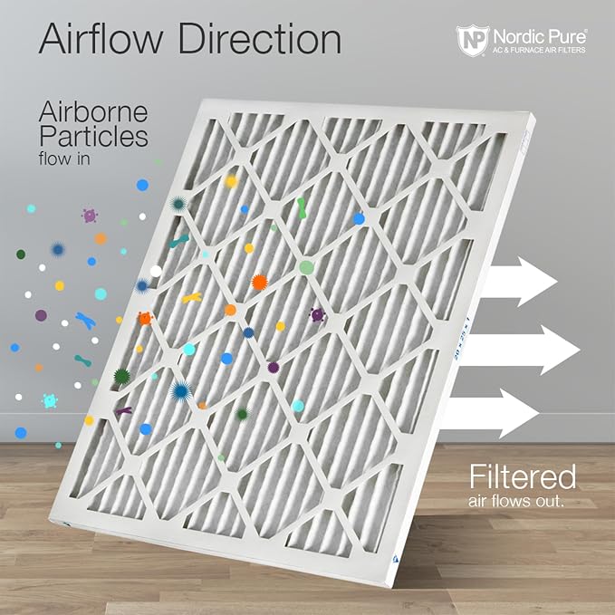 Nordic Pure 16x25x1 Pleated MERV 12 Air Filters 4 Pack