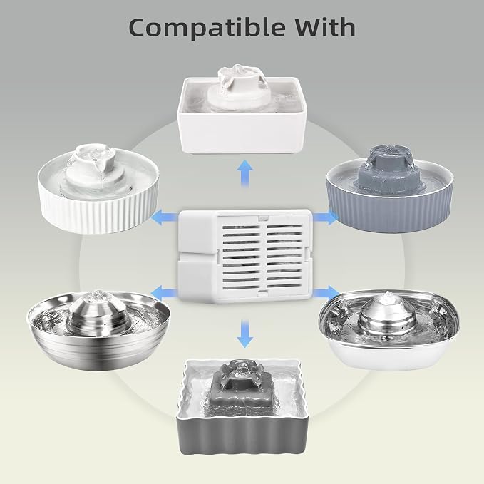 16 Pack Cat Fountain Filter Replacement, Triple Cupcake Cat Fountain Filters