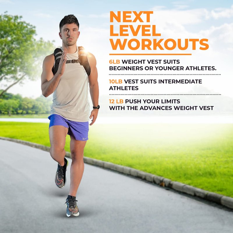 GYMNASTICS POWER Weighted Vest for Men and Women 6-20 Lbs Adjustable Workout Vest for Strength Training, Running, Cardio, Fitness & Cross Training