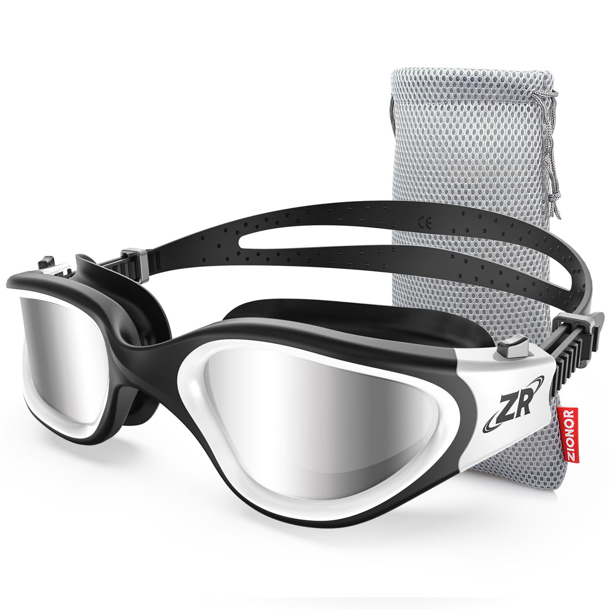 ZIONOR Swim Goggles, Upgraded G1 Polarized Swimming Goggles Anti-fog for Adult Men Women A2 (Polarized + Mirror Silver)