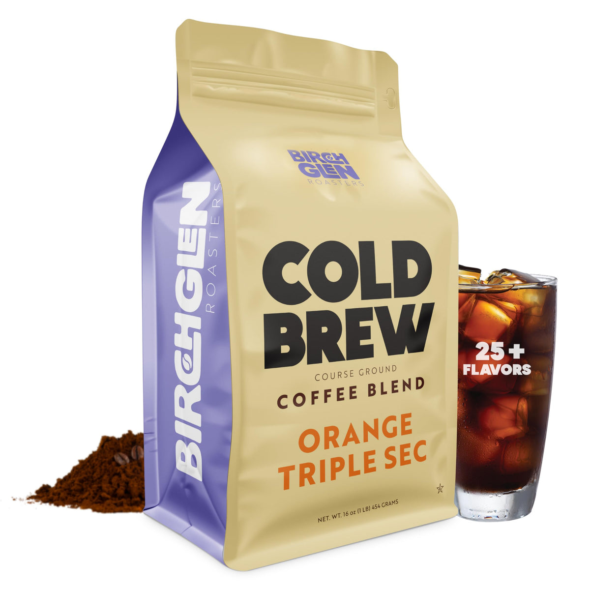 Birch Glen Roasters Cold Brew Coffee | Flavored Coarse Ground Coffee | Medium Roast | Artisanal Roasting | 100% Arabica |1 LB Bag | German Chocolate Cake