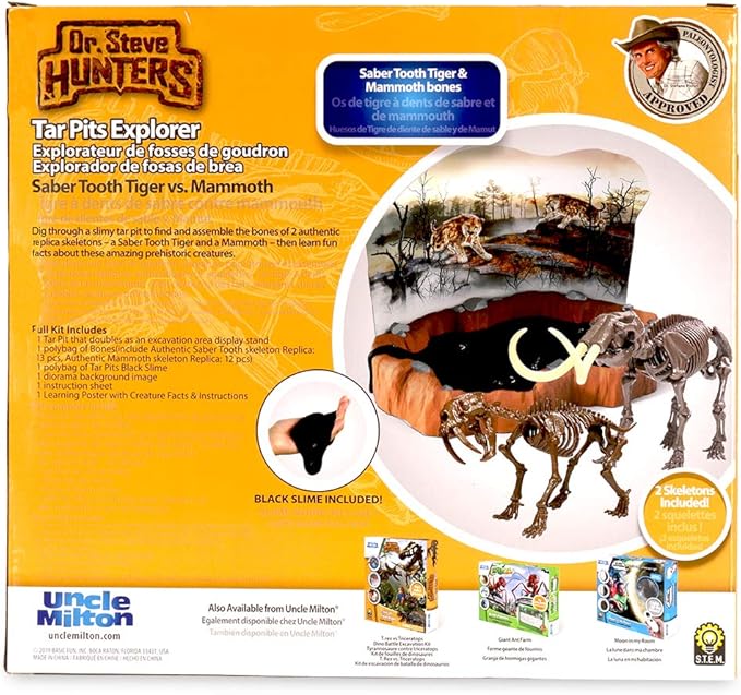 Basic Fun Dr. Steve Hunters Tar Pits Explorer (Saber Tooth Tiger + Mammoth)