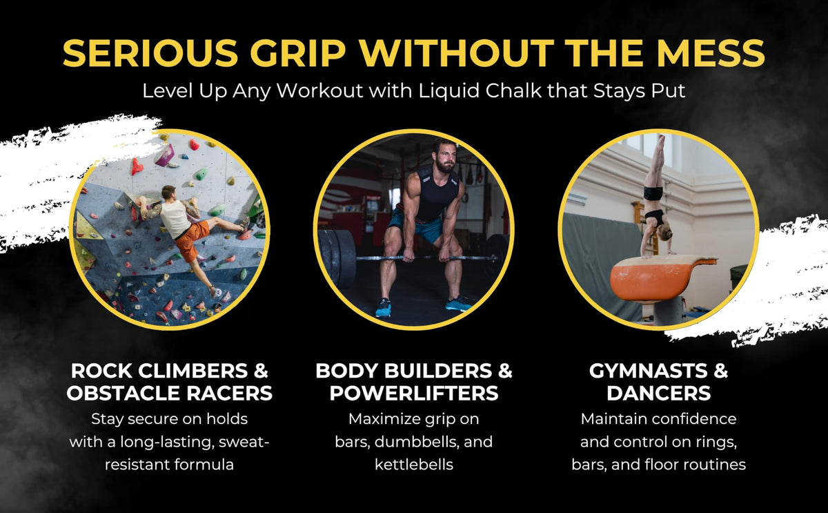 Leviathan Strength | GRIPPA | Liquid Chalk | Mess Free Gym Chalk for Weightlifting | Gymnastics | Rock Climbing | Dancing | Sweat Resistant | The Ultimate Grip Enhancer |