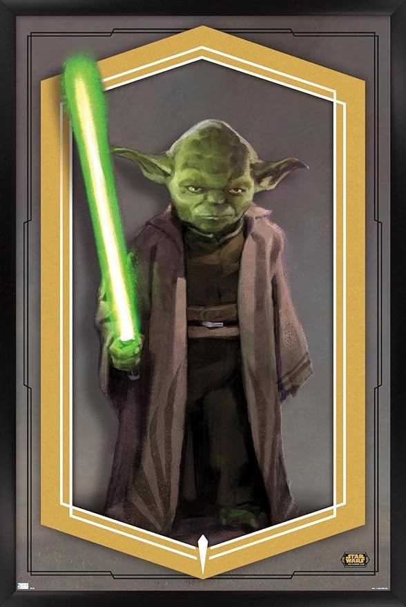 Trends International Star Wars: The High Republic - Yoda Wall Poster, 14.725" x 22.375", Black Framed Version