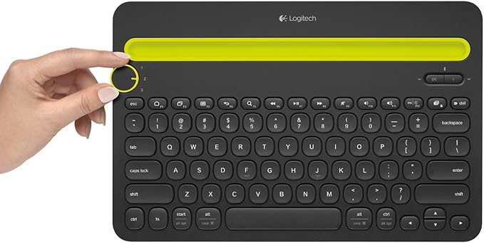 Logitech K480 Wireless Multi-Device Keyboard for Windows, macOS, iPadOS, Android or Chrome OS, Bluetooth, Compact, Compatible with PC, Mac, Laptop, Smartphone, Tablet - Black