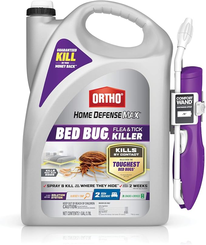Ortho Home Defense Max Bed Bug, Flea & Tick Killer with Comfort Wand, 1 gal. (2-Pack)