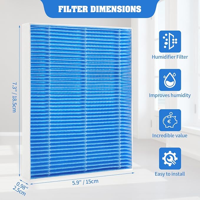 4-Pack Replacement Humidifier Filters Compatible