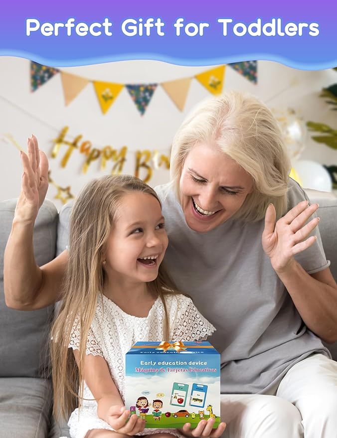 Portuguese and English Talking Flash Cards for Kids, 510 Sight Words Bilingual Learning Toys for Toddlers, Autism Pocket Speech Therapy Toys, Brazil Português Vocabulary Educational Flashcards