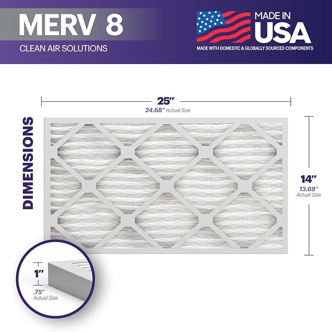 BNX TruFilter 14x24x1 Air Filter MERV 8
