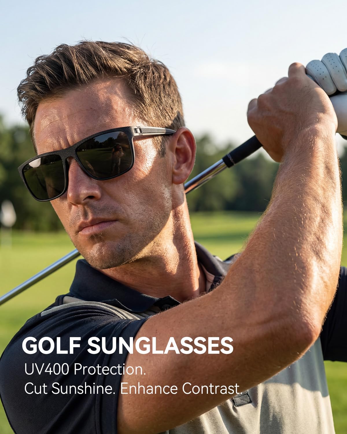 QALLY Night Vision Glasses Men, Night Driving Glasses for Men Lightweight Anti Glare 4 Packs