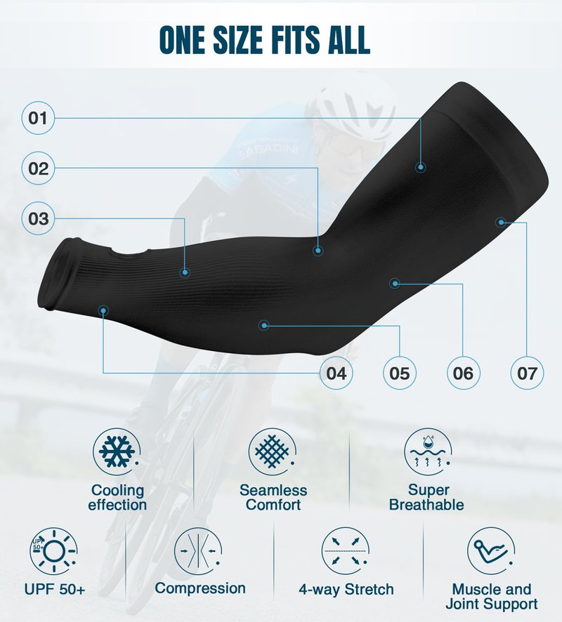 Aegend Arm Sleeves for Men-Tattoo Cover up, Cooling UV Sun Protection Compression Sleeves for Women, Golf Basketball Arm Sleeves(Black & Deep Grey)