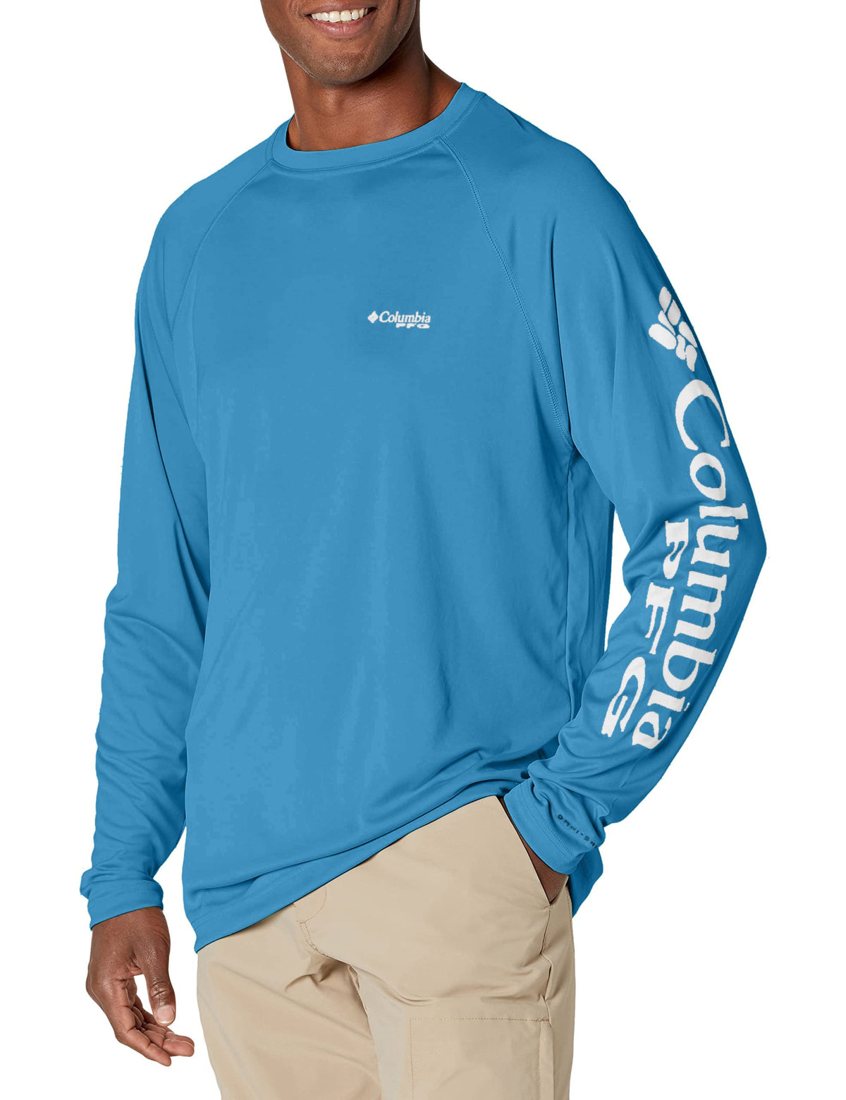 Columbia Men's Big Terminal Tackle Long Sleeve Shirt, Yacht White Logo, 3X/Tall