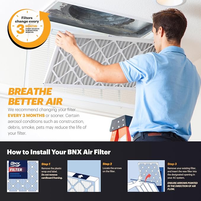 BNX TruFilter 10x10x1 Air Filter MERV 11