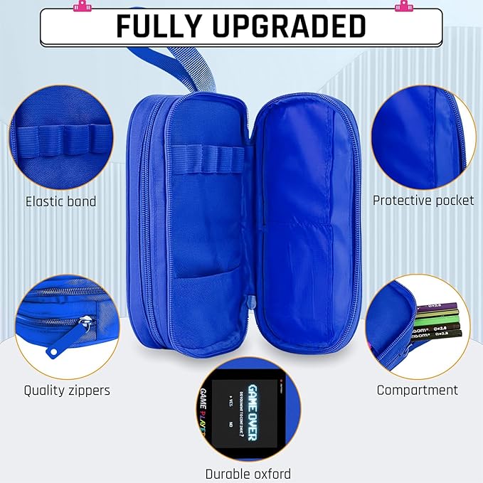 Backpack for School Boys,3pcs Boys Backpack and Lunch Box Set for Elementary Middle School, 17″ Video Game Bookbag for Ages 6-18 Kids Children Teens