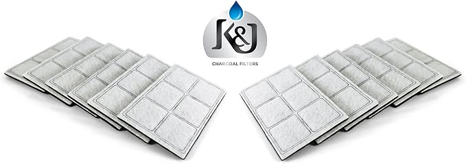 K&J 12-Pack of Drinkwell Platinum Compatible Premium Charcoal Water Filters