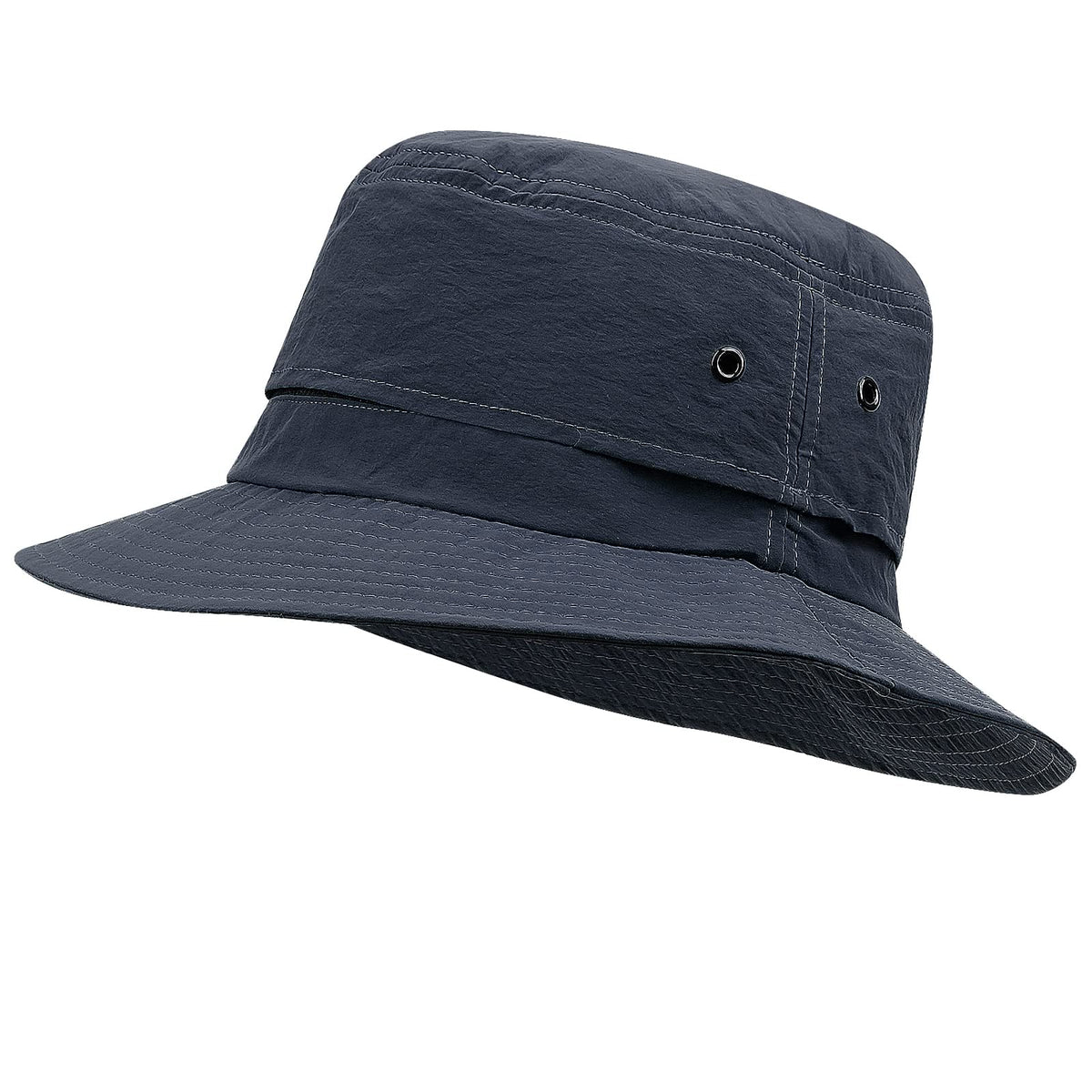 Croogo Waterproof Sun Hat Mesh Bucket Hat Packable Fishing Lightweight Hiking Outdoor Cap Summer Safari Boonie Hat,Blue-AFH02