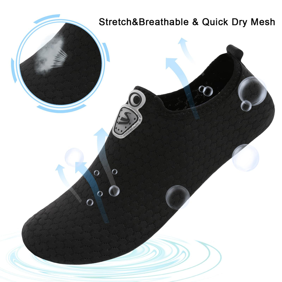 Spesoul Womens Mens Water Shoes Quick Dry Beach Swim Shoes Barefoot Aqua Socks Outdoor Sand Socks for Pool River Diving