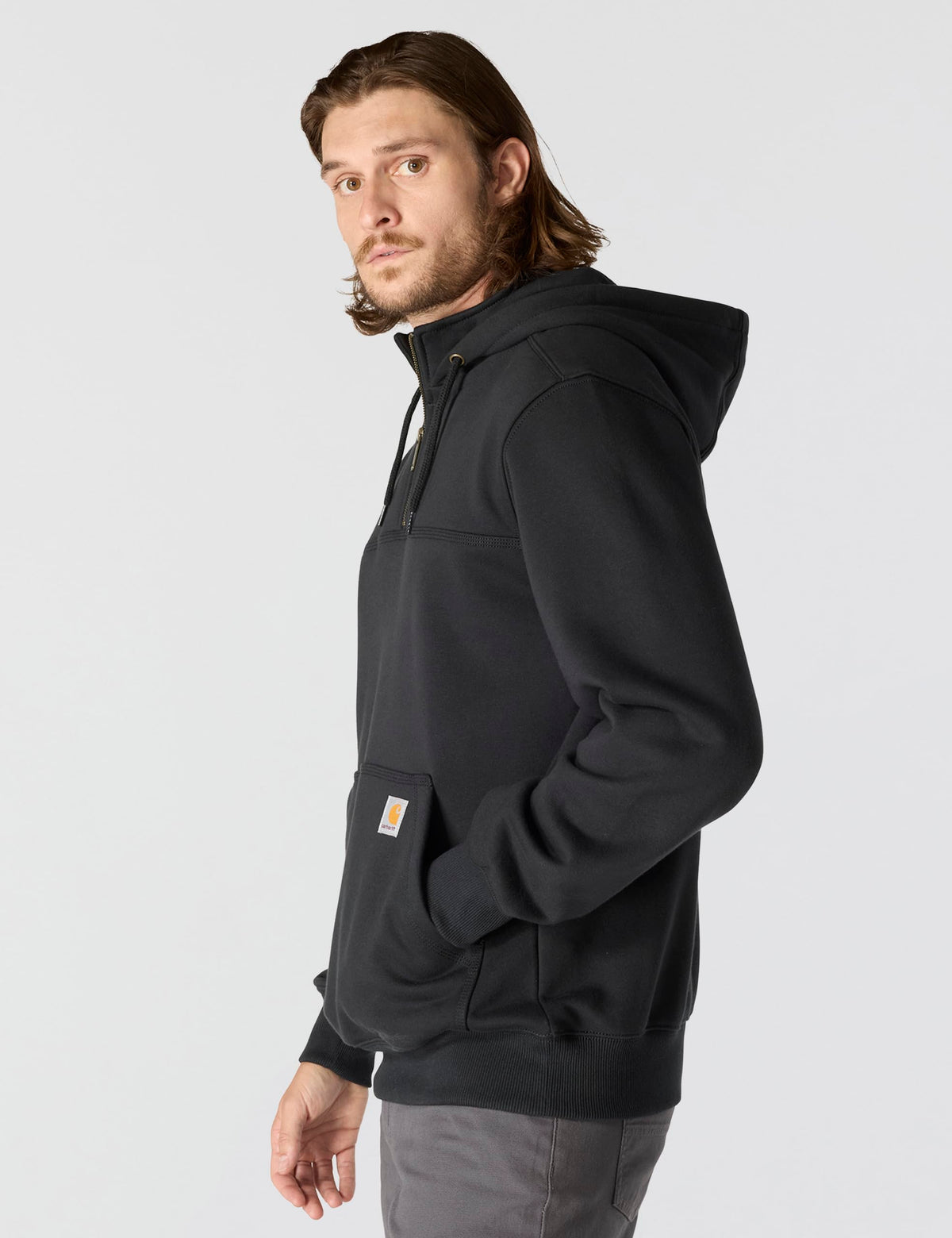 Carhartt Men's Paxton 1/4-Zip Sweatshirt, Black, X-Large