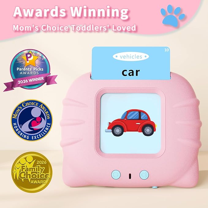 Toddler Toys Talking Flash Cards for 1 2 3 4 5 6 Year Old Boys and Girls, Autism Sensory Toys for Autistic Children, Learning Educational Montessori Speech Therapy 248 Sight Words Kids Gifts