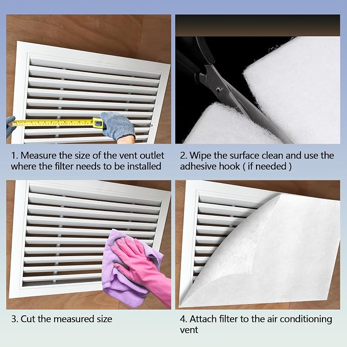 Air Vent Filter White, Electrostatic Vent Filter Material