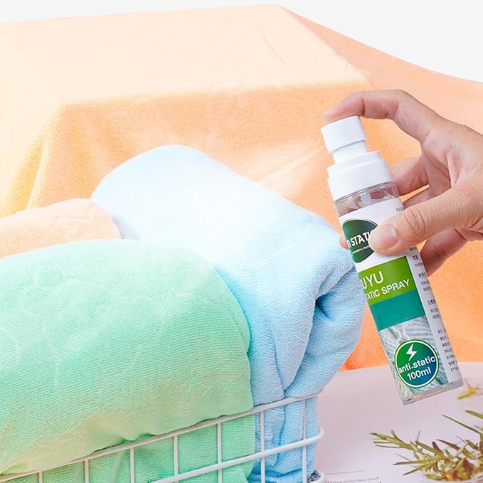 Natural Anti-Static Remover, Multi-Purpose Anti-Static Spray Dustproof Travel Size Anti-Static Spray for Clothes at Home Travel