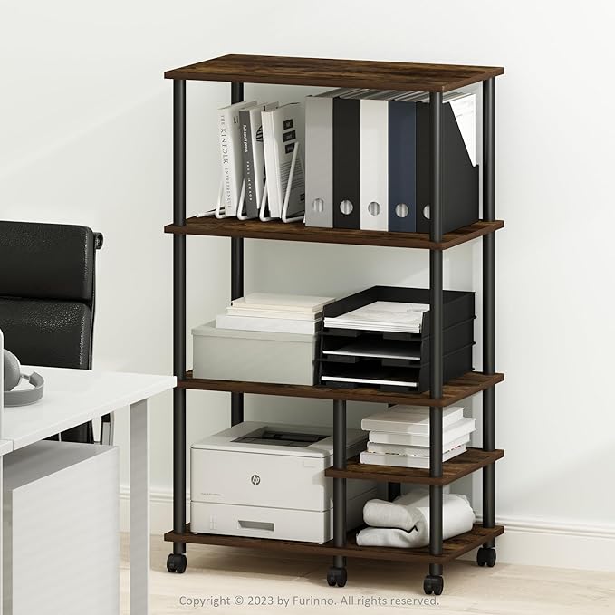 Furinno Turn-N-Tube 3-Tier Toolless Multipurpose Printer Stand Display Storage Shelf