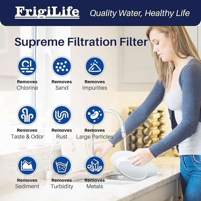 1 Micron 10" x 2.5" Whole House CTO Carbon Sedimen Water Filter Compatible