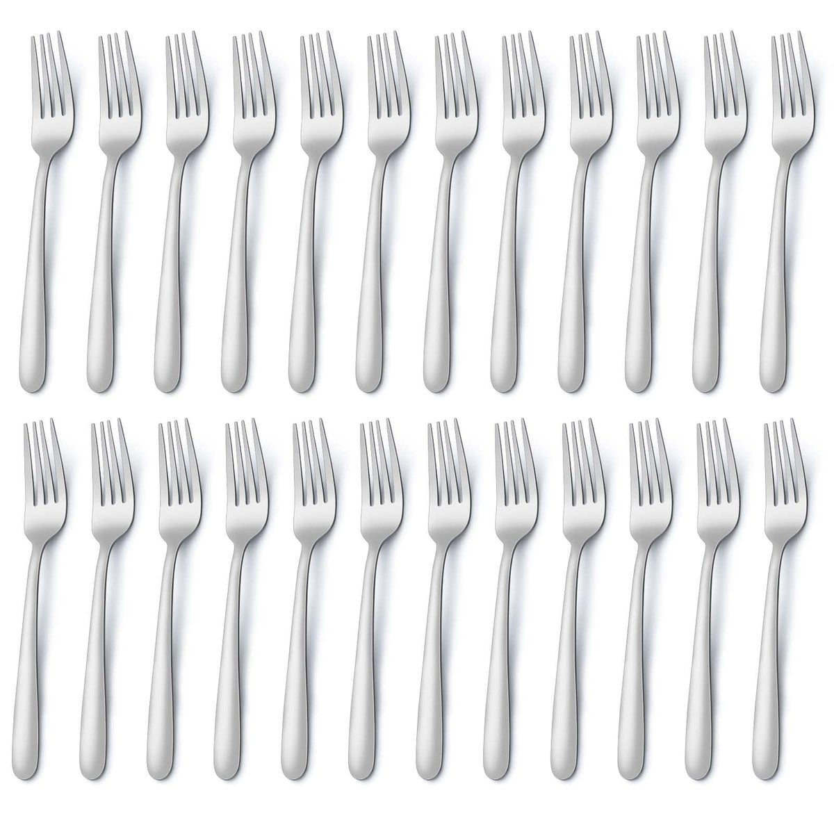Pleafind 24-Pcs Dinner Forks, 7.1 Inch Forks Silverware, Silverware Forks, Stainless Steel Forks, Mirror Polished Forks Silverware Set, Forks Use for Home, Kitchen or Restaurant, Dishwasher Safe