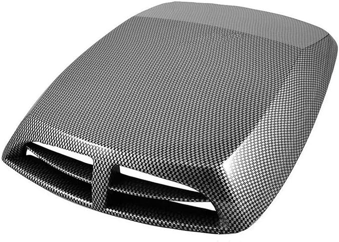 Decorative Hood Scoop Air Intake Flow Vent Black Carbon Universal Car
