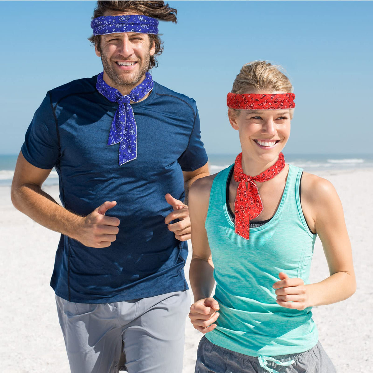 Coume 6 Pack Cooling Neck Wraps Neck Cooler Ice Bandanas Scarf for Hot Weather Summer Ultra Running Walking Riding Women Men(Retro Color)