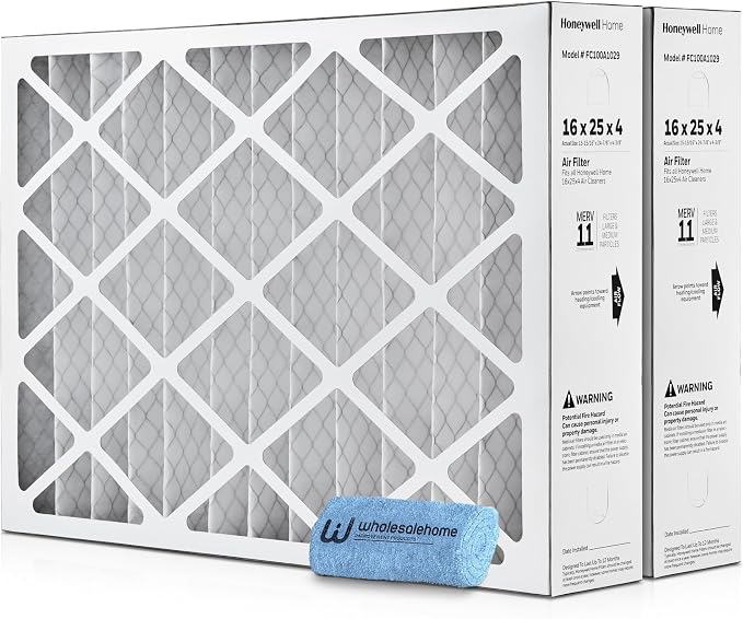 16x25x4 Air Filter Replacement MERV 11, FC100A1029 Pleated HVAC AC Furnace