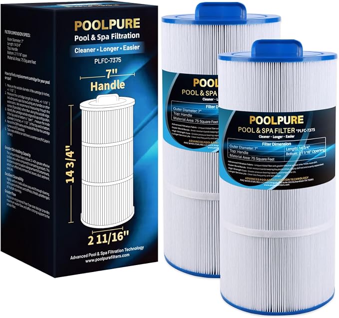 POOLPURE C-7375 Spa Filter Replaces PCD75N, Unicel C-7375, Filbur FC-3964