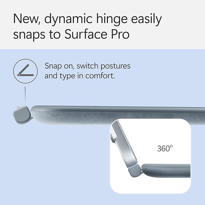 Microsoft Surface Pro Keyboard for Surface Pro 12" Device, Keyboard Only, Alcantara Material, Ocean