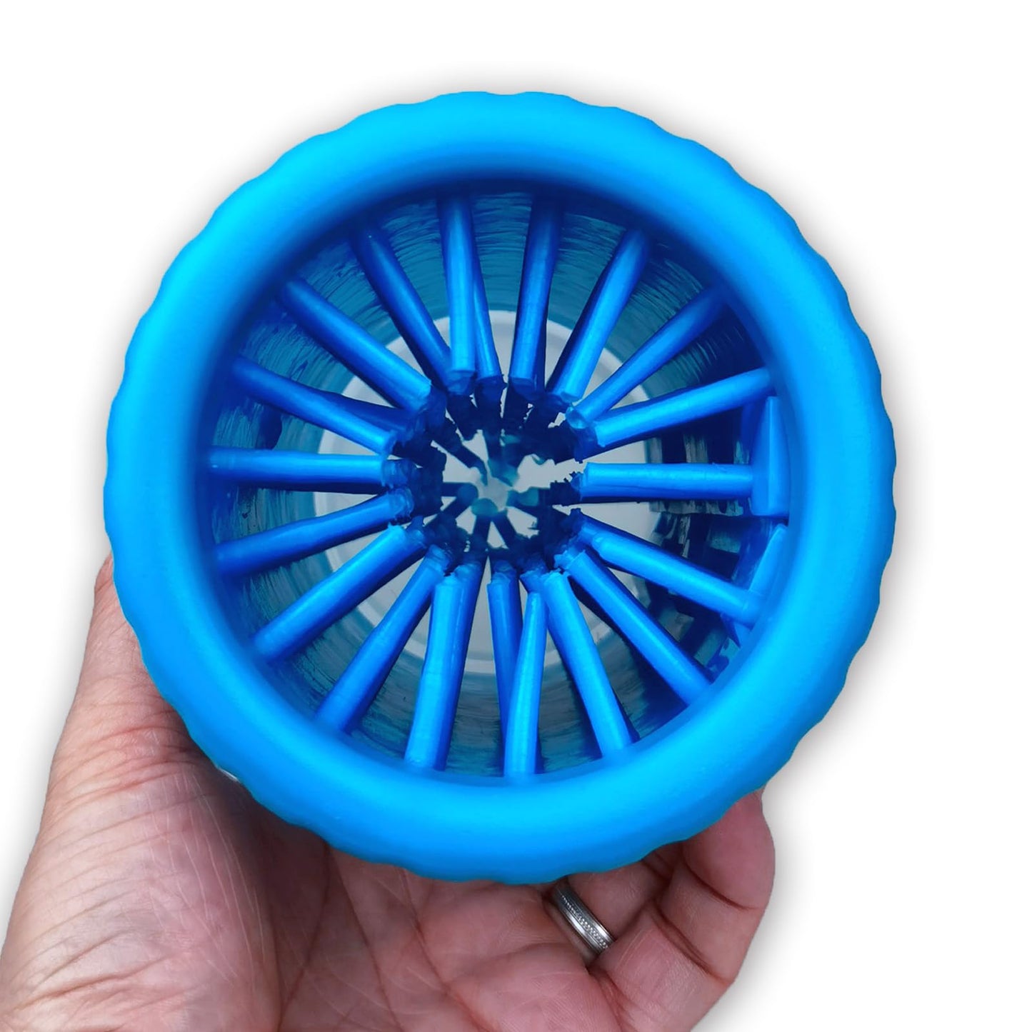 CAREFUNY 2 Pack Portable Dog Paw Cleaner, Washer, Buddy Muddy Pet Foot Cleaner for Medium Breed Dogs and Cats, Blue