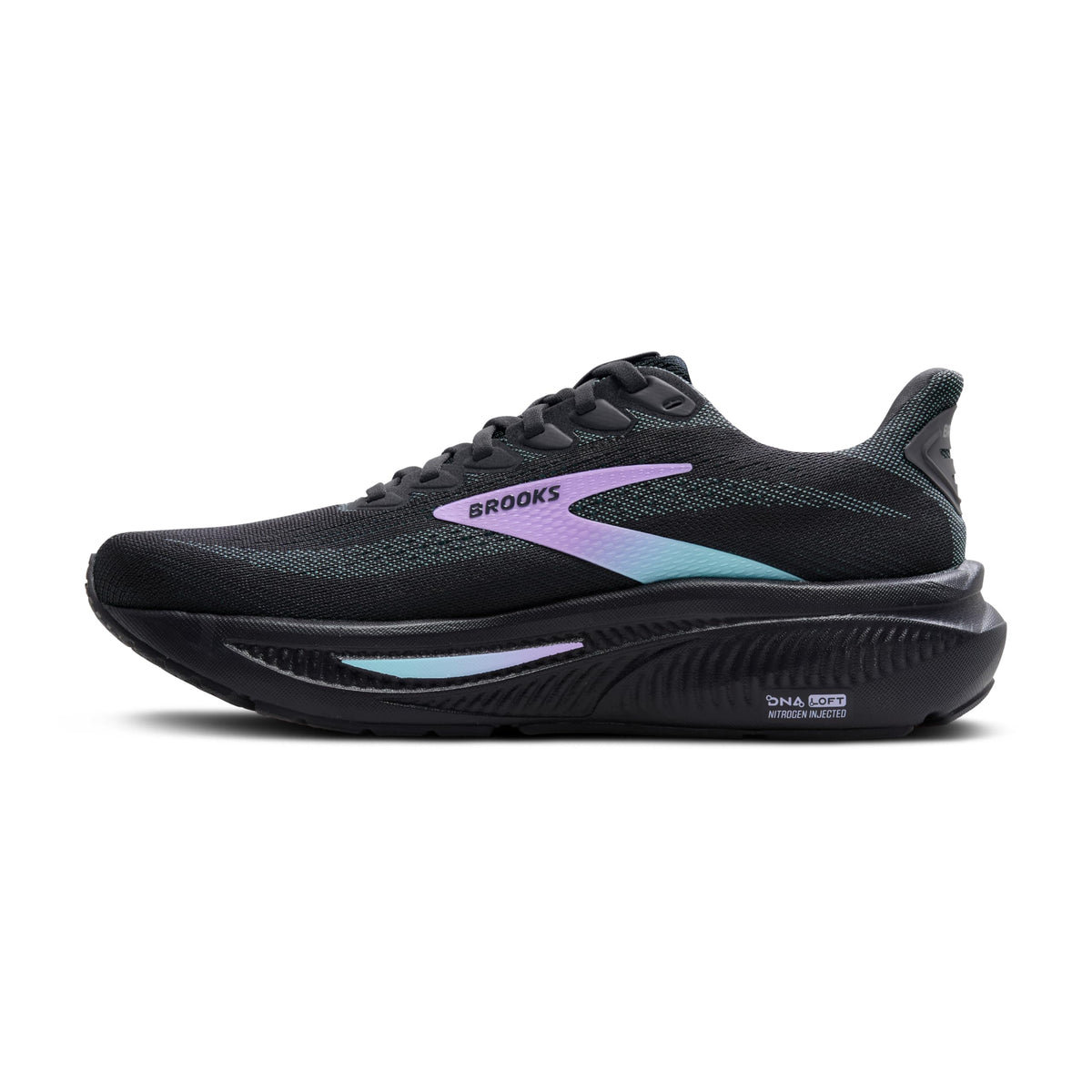 Brooks Women’s Ghost 17 Neutral Running Shoe - Grey/Clearwater/Purple - 6 Wide