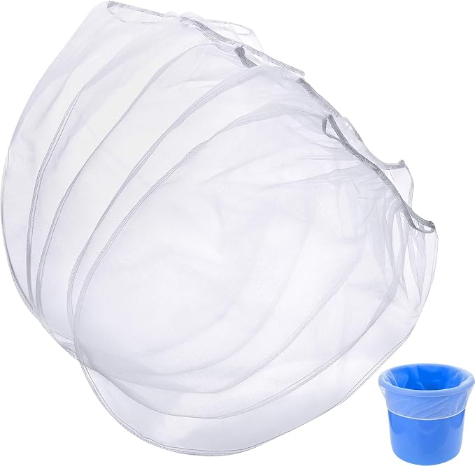 Paint Strainer Bags White Fine Mesh Filters Bag Bucket Elastic Opening Strainer
