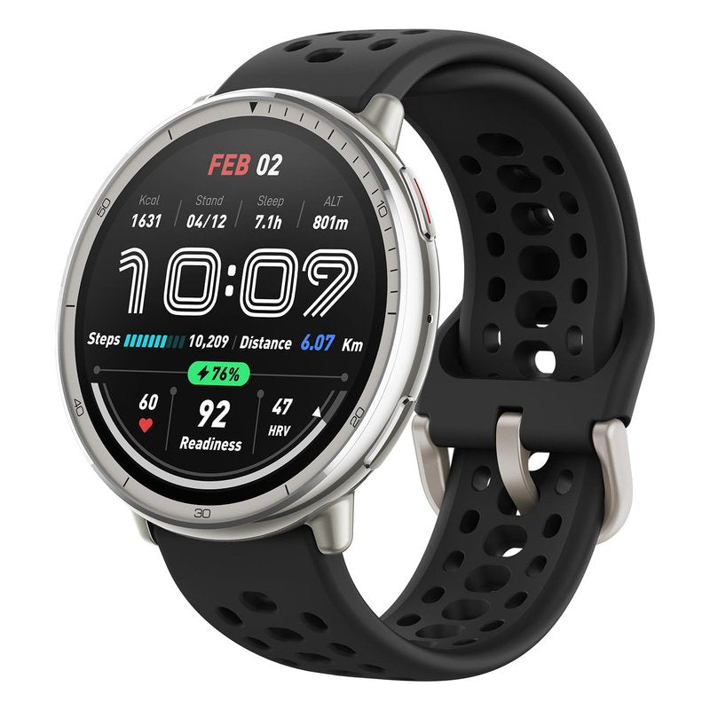 Amazfit Active 2 Smart Watch 44mm, GPS Maps with Direction, Fitness Tracker, 10 Day Battery, Sleep Monitor, 160+ Sport Modes, Water Resistant, Black Silicone (Renewed)