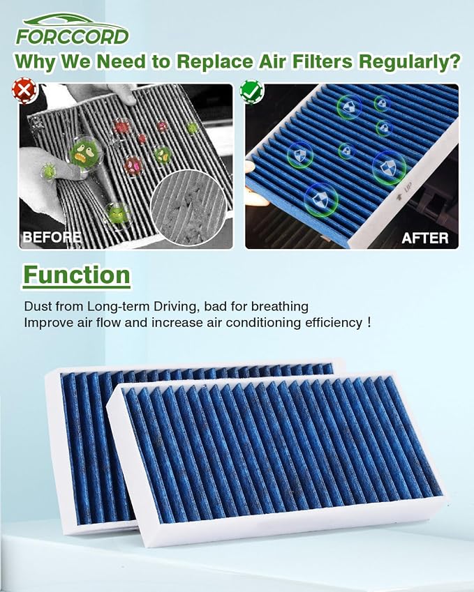 2*Cabin Air Filter and 1*Engine Air Filter Fit