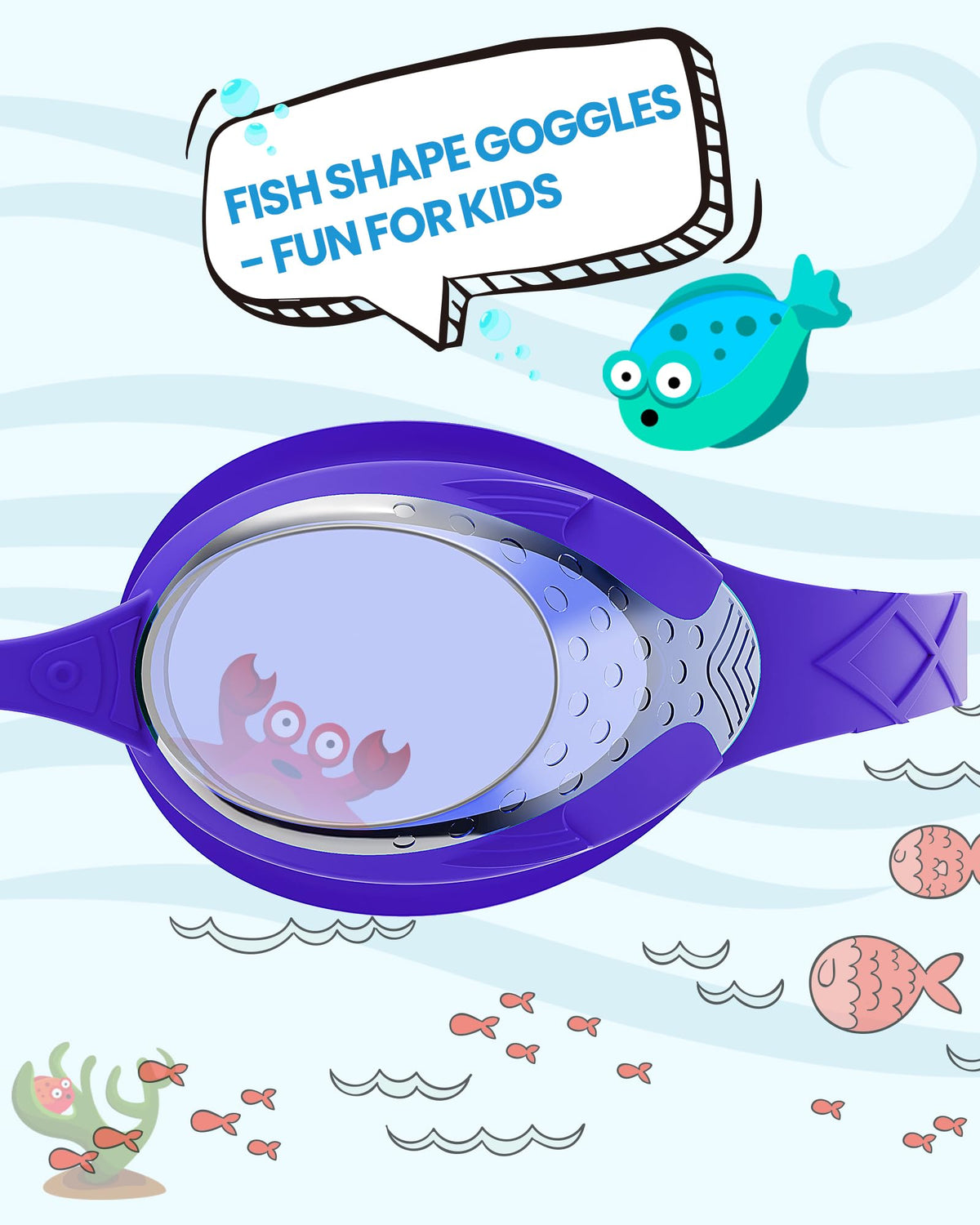 OutdoorMaster Kids Swim Goggles 2 Pack - Quick Adjustable Strap