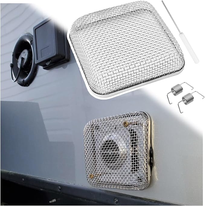 4.64×4.64 Inch RV Vent Cover Stainless Steel, RV Furnace Vent Screen &