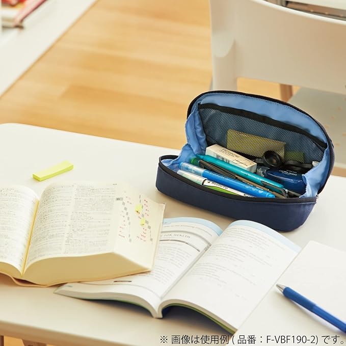 Kokuyo Shellbro Pen Case, Shell-shaped structure, Big Capacity Pencil Case, Large Pencil Pouch, Stationery Pen Bag, Purple x Emerald Green, Japan Import (F-VBF190-4)