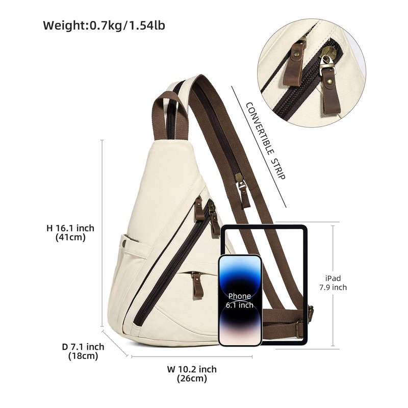 KL928 Canvas Sling Bag - Small Crossbody Backpack Shoulder Casual Daypack Rucksack for Men Women(Yellow+Orangered)