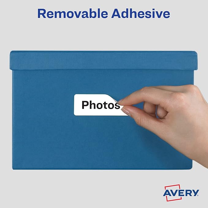 Avery Multi-Use Removable Labels, 1" x 3", Print or Write ID Labels, White, 750 Total (3-Pack of 35436)