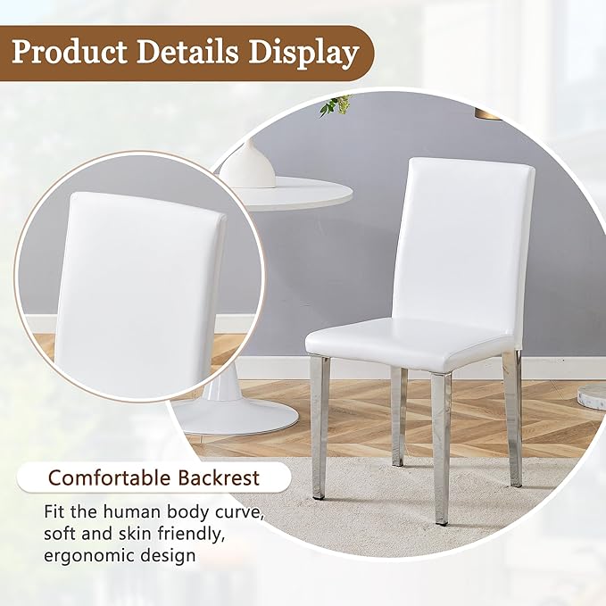 Glass Dining Table Set for 6, 63” Kitchen Table Set for 6, Modern Dining Room Table Set with Upholstered Chairs, Tempered Glass Tabletop with Y Shape Base