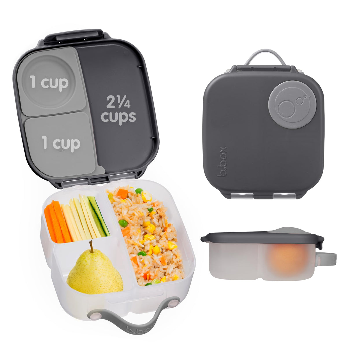 b.box Mini Lunch Box, Snack Containers for Kids, 4.25 Cup