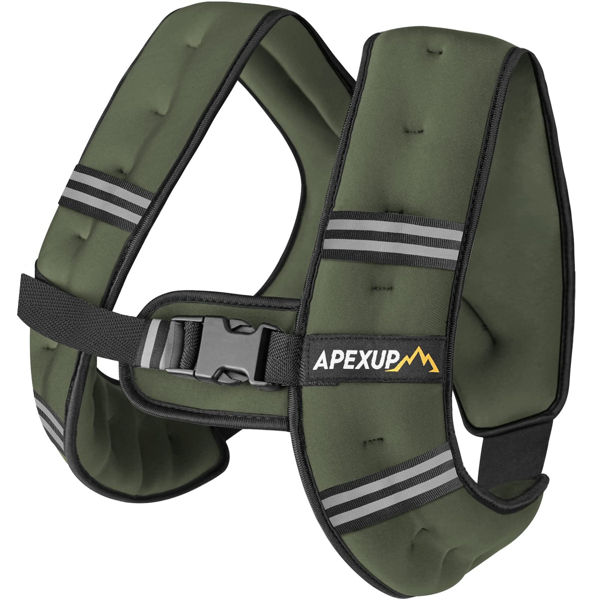 APEXUP 10lbs Weighted Vest Men Women, Weight Vest for Women Workout Equipment for Strength Training Running (Green)