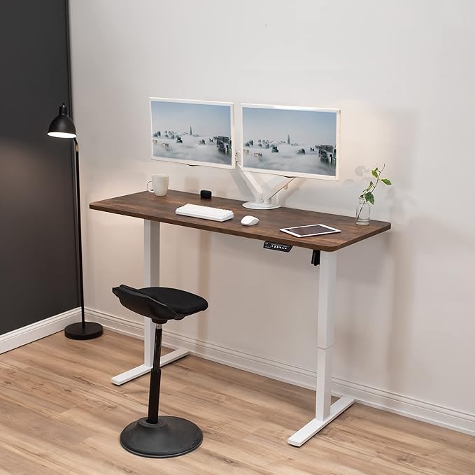 VIVO Steel Reinforcement Bracket Mount Plate for Thin, Glass, and Other Fragile Table Top Surfaces, Compatible with Most Monitor Stand C-Clamp Installations, Anti-Slip No Scratch, White, STAND-AC01RW