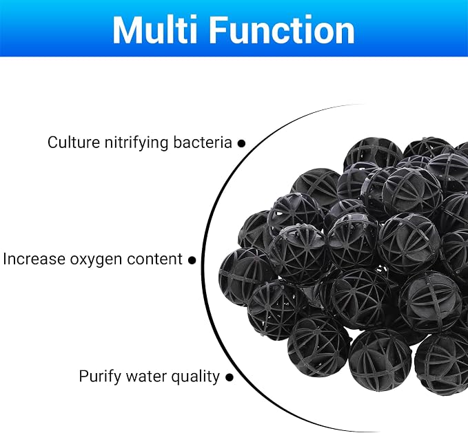 Segarty Aquarium Bio Balls, 1 inch Koi Pond Filter Media Bio Ball