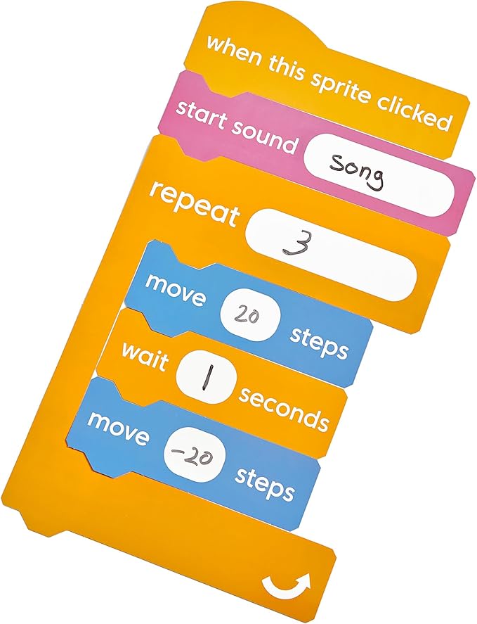 hand2mind Scratch Block-Based Coding Magnetic Demonstration Set, Learn to Code STEM Activities, Computer Science and Programming for Kids, Coding for Kids 8-12, STEM Classroom Science Teacher Supplies